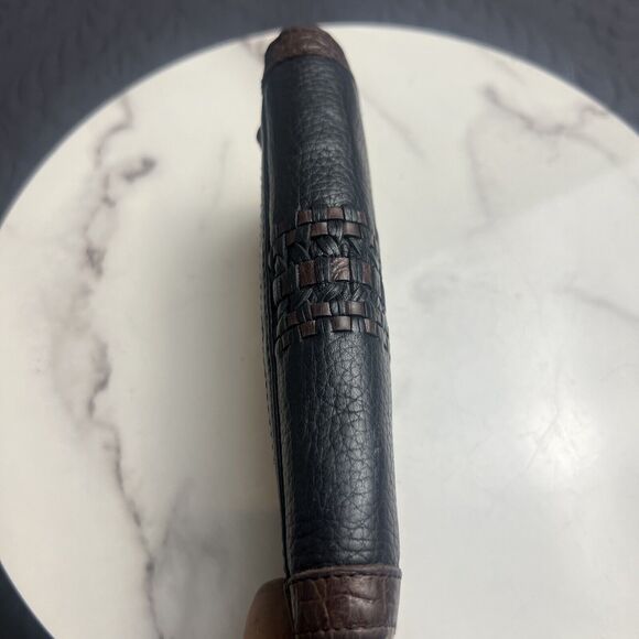 Vintage Brighton Genuine Leather Black & Brown Wallet/Cross Body Clutch Bag Used - Picture 10 of 11